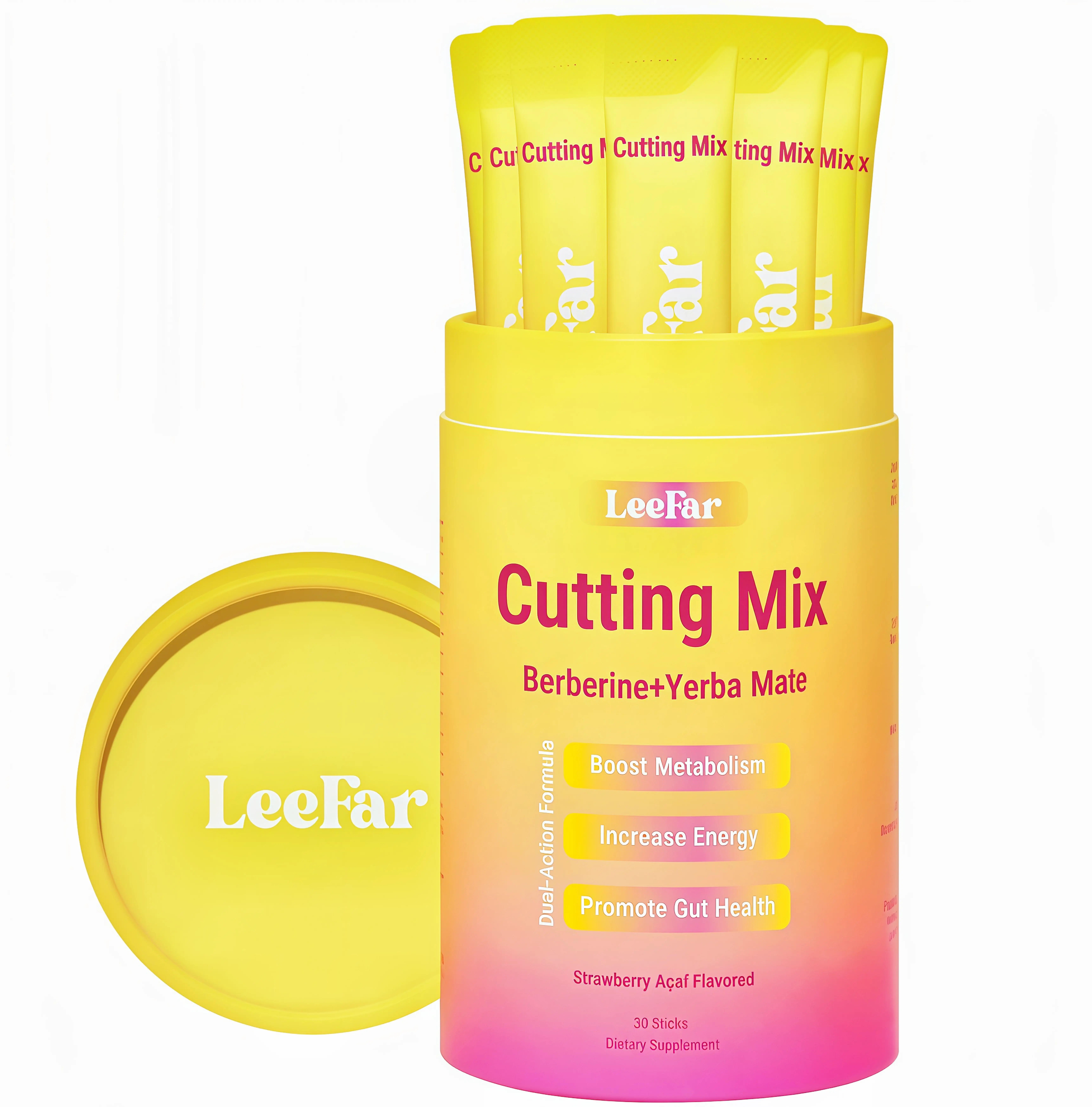 LeeFar Cutting Drink Mix – | UC Strawberry Açaí Flavor – | (30 Servings)