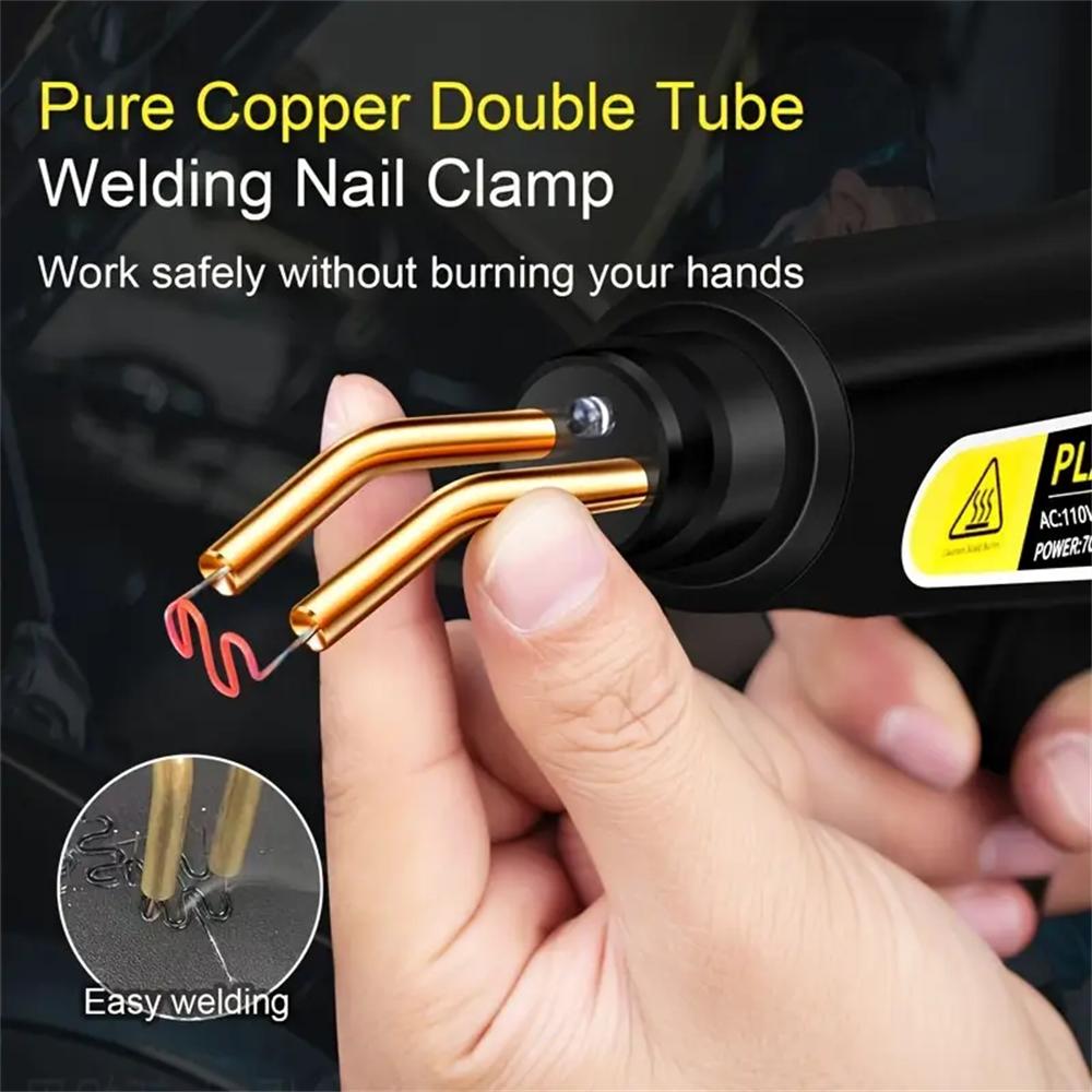 Plastic Welding Machine Repair Kit, Hot Stapler Plastic Repair Kit, Tool Set with 200 Welding Nails Suitable for Car Bumper Crack Repair Kit, Durable Thermoplastic Welding Gun Quick Heating PVC Plastic Repair Tool