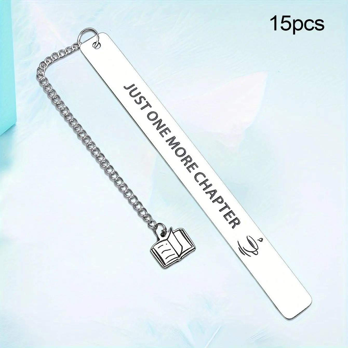 Stainless Steel Bookmark, Book Mark with Chain, Book Page Marker, Reading Bookmark, Office Stationery & Supplies, Book Accessories