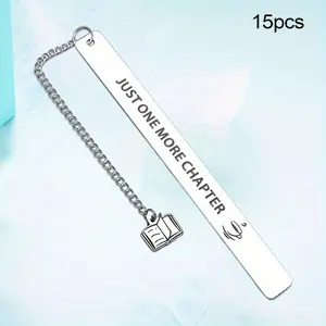 Stainless Steel Bookmark, Book Mark with Chain, Book Page Marker, Reading Bookmark, Office Stationery & Supplies, Book Accessories