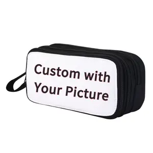 Journey Canvas|3PCS Custom Photo Pencil Case| Personalized Pen Pouch| Custom Image Stationery Organizer| Unique Gift Idea| Perfect for Back to School & Birthdays| Memorable Gift| Great for Friends & Classmates