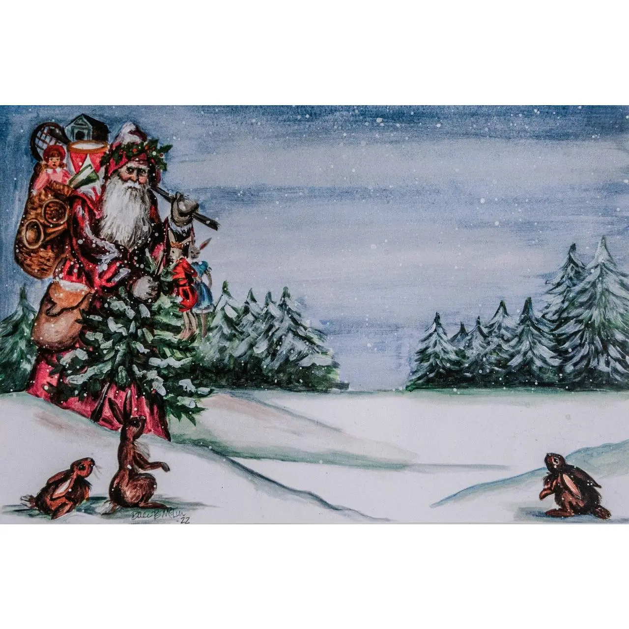 Mountain Santa | Set of 20 Paper Placemats