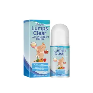 Ximonth Lumps Clear Lymph Support Roll-On with Glycerin Peppermint & Lemon Extracts for Improved Circulation and Skin Vitality 50ML