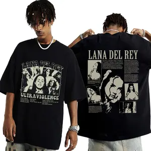 Lana Del Rey T Shirts Ultraviolence Music Album T-shirt Men Women Aesthetic Fashion Short Sleeve T-shirts Tops Streetwear