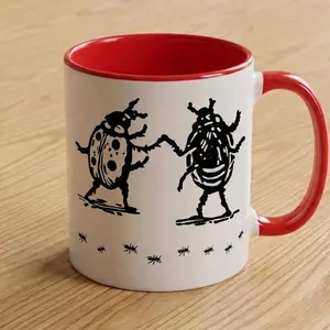 Dancing Ladybugs Mug, The Last of the Bugs Inspired Mug, Noah Kahan Fan Gift, Indie Folk Coffee Cup, 11oz 15oz