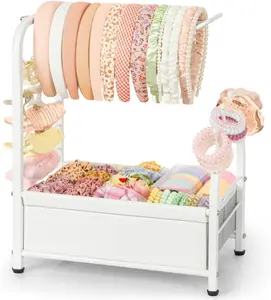 Headband Holder Stand - Versatile Organizer for Scrunchies, Bows & Claw Clips - Compact Hair Accessories Storage for Girls, Women,