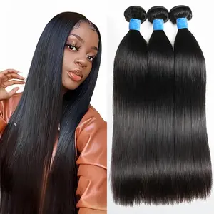 Ashine Straight Body Wave Brazilian Virgin Black Natural Hair Bundles 100% Human Hair Wigs Can be Curled body wave Styling