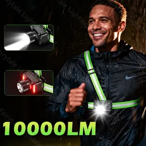 USB Rechargeable LED Safety Vest For Running Cycling 500m Visible Elastic Band Reflective Jacket For Men Women Kids Adult