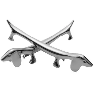 6-Piece Dachshund Zinc Alloy Chopstick Rests - Cute Little Dog Cutlery Utensil Holders for Chopsticks, Forks, Spoons, Tableware