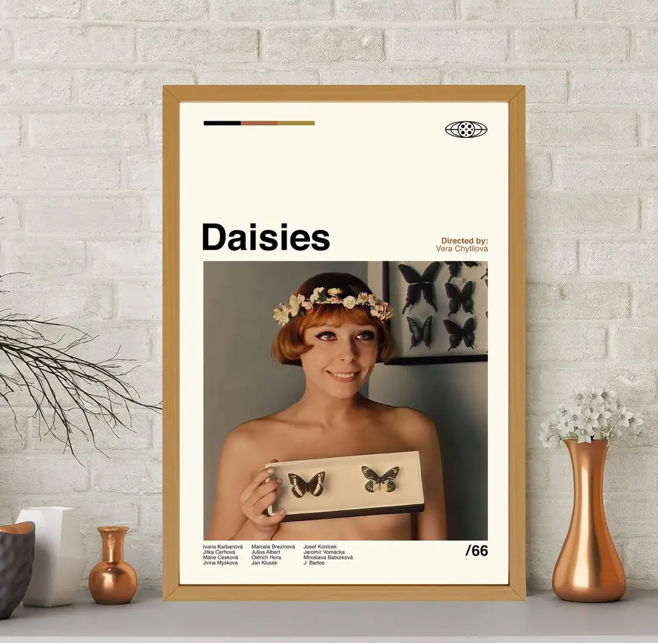 Daisies Movie Poster, Daisies Poster, Retro Movie Poster, Vintage Poster