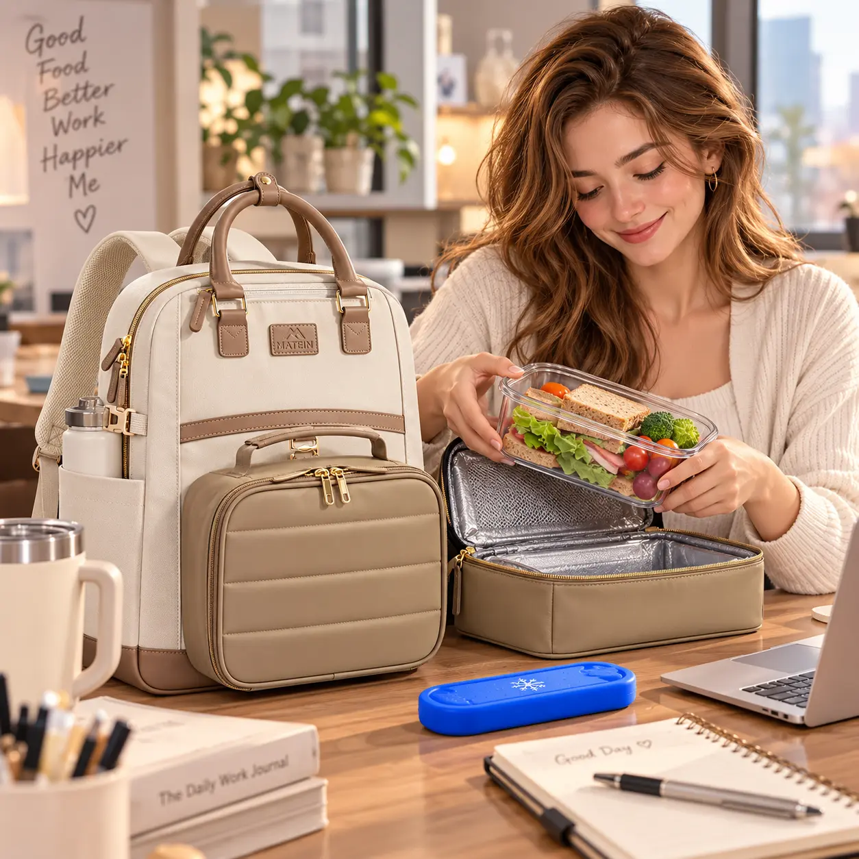 HER LunchBox Backpack for Work, 15.6 Inch Laptop Backpack for Women