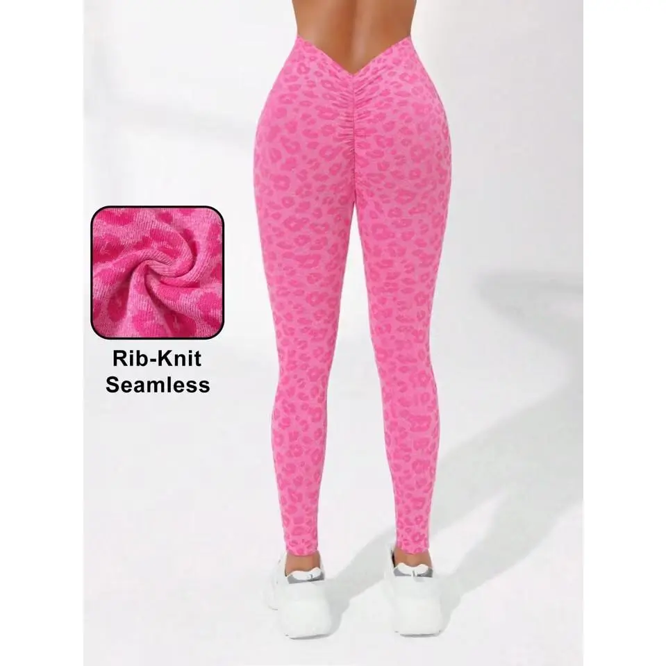 Leopard print rose red