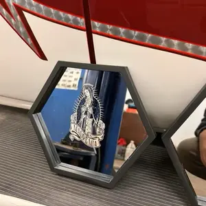 Engraved Octagon Mirror with Design or Quote Customizable Home Decor Gift Option