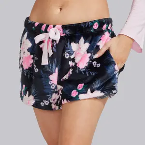Cloud Soft Plush Lounge Shorts w/Satin Pockets