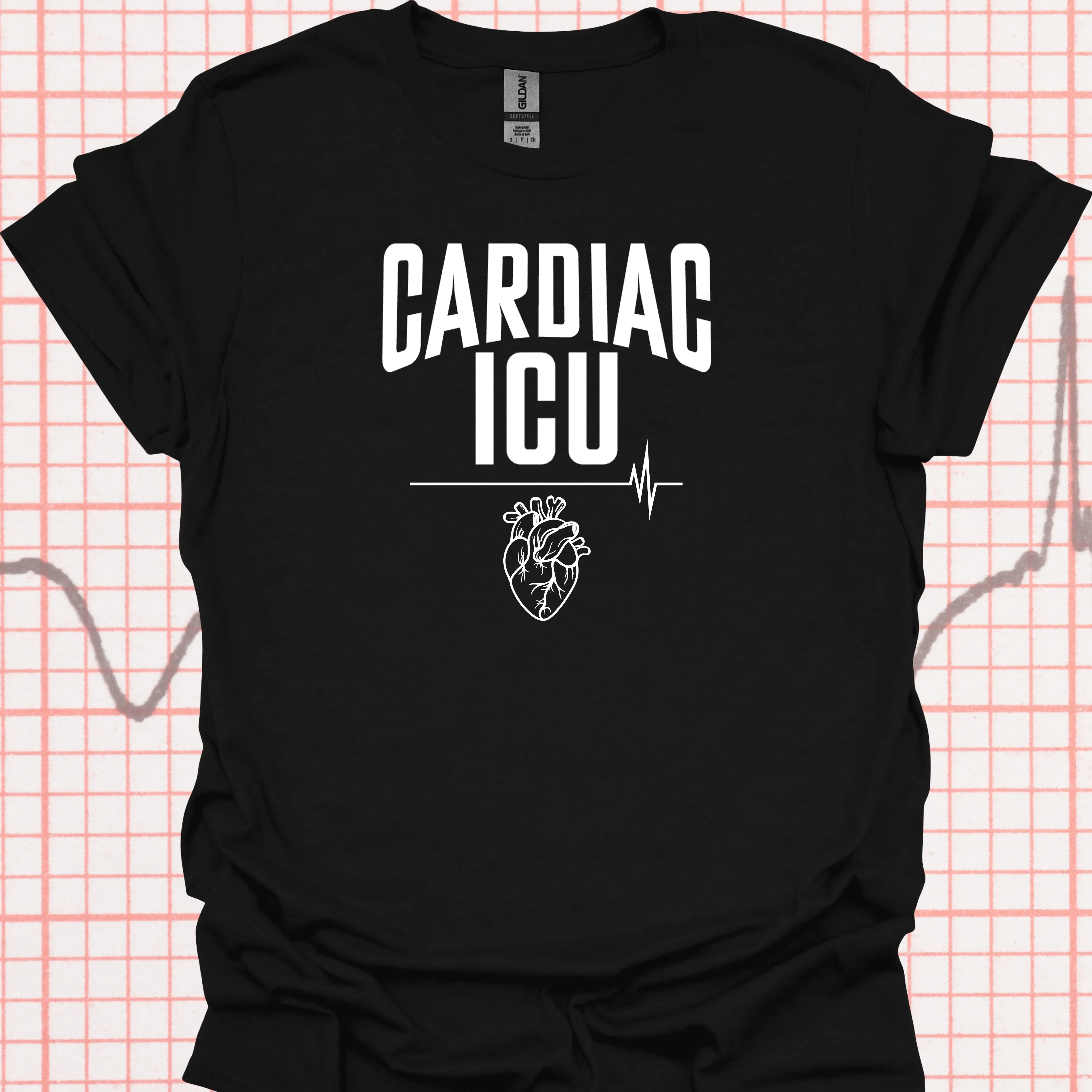 Cardiac ICU T-Shirt – Bold and Clean Design for Critical Care Pros
