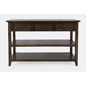 Bakersfield Mission Style  Sofa Table with Three Drawers