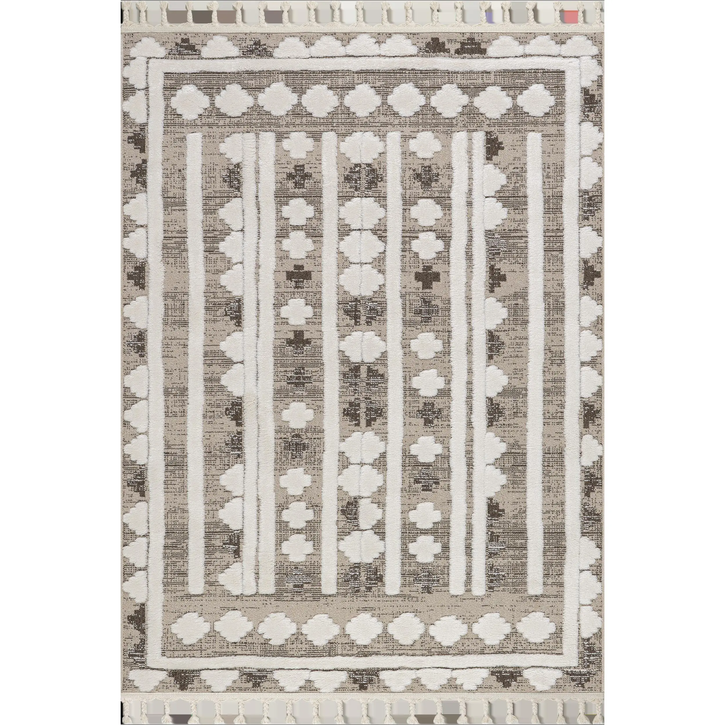 Audience Geometric Tasseled Area Rug