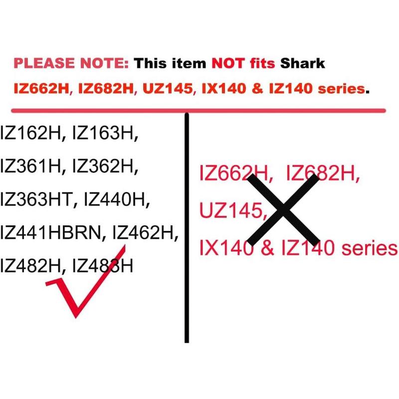 Filter Replacement for Shark IZ162H IZ163H IZ362H IZ363HT IZ440H IZ462H IZ483H Rocket Pet Pro Vertex DuoClean PowerFins Lightweight Cordless Stick Vacuum Part XHF161H 617FJ140