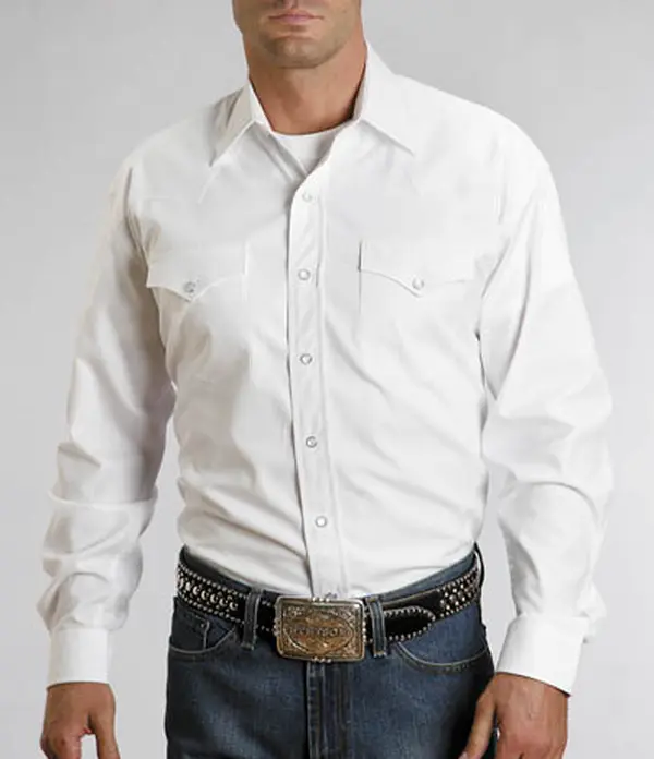 Stetson Mens Pinpoint Oxford Western Shirt