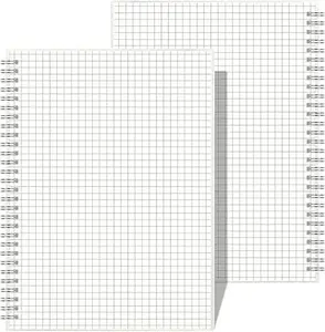 AHGXG Graph Paper Notebook Spiral 1 Pack - Large B5 Grid Notebook 7.3"X 10", 100GSM Thick Graph Grid Paper, Quad Ruled, Total 80 Pages, Transparent Plastic Hardcover Journal