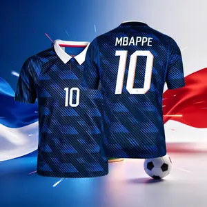 2026 France National Home And Away 10# Mbappé Dembele Short And Long Sleeve Soccer Jersey Fans Version Breathable