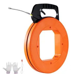 VEVOR Fish Tape, 200 ft, 3/16-inch, Fiberglass Wire Puller with Optimized Housing and Handle, Easy-to-Use Cable Puller Tool, Flexible Wire Fishing Tools for Wall and Electrical Conduit, Non-Conductive