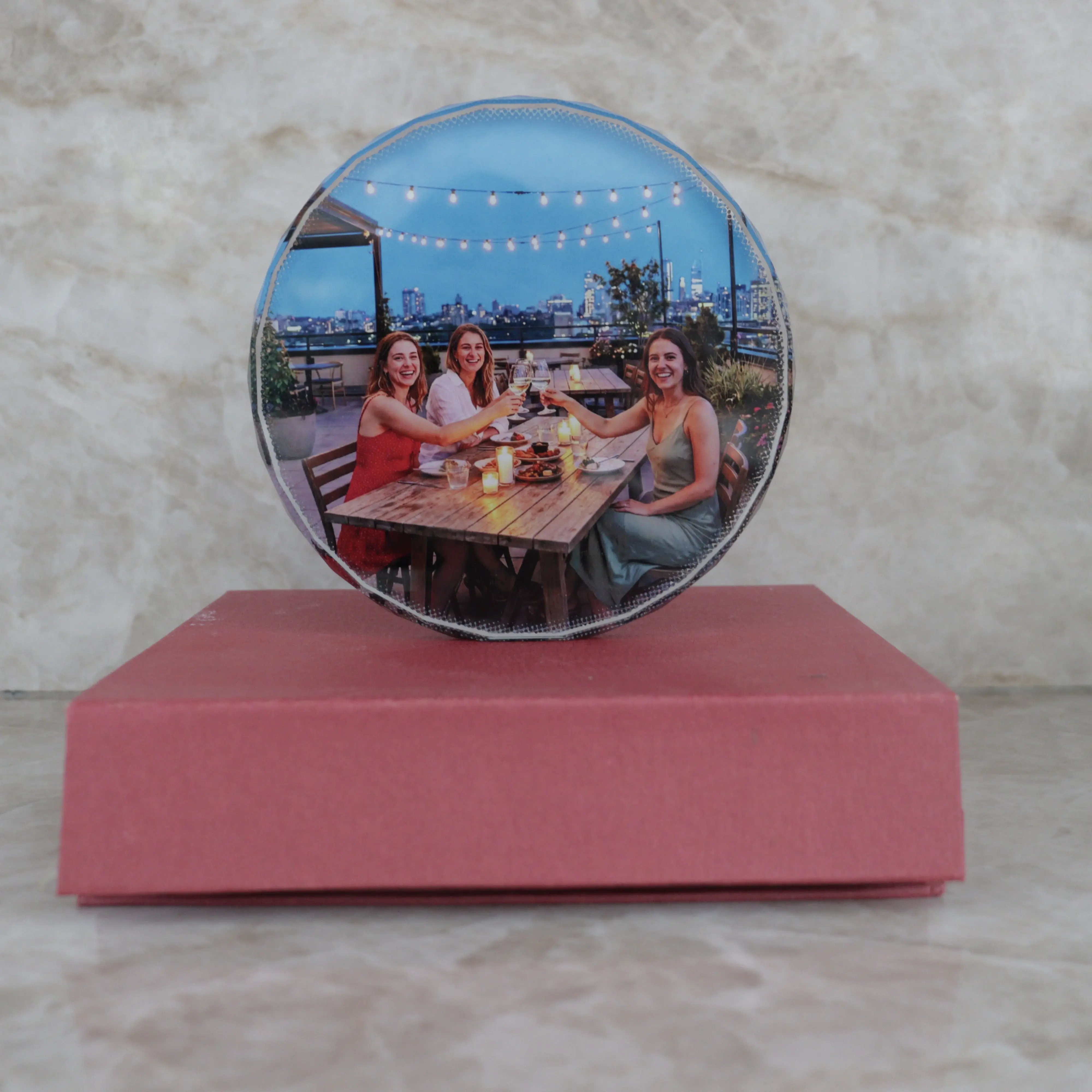 6-Inch Unique Crystal Circle Decor, Office Stationery Accent Piece, Personalized Keepsake & Gift Item, Crystal Decor