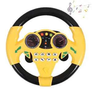 Steering Wheel Toy with Suction Base, Music Effect, Suitable for Smooth Surfaces, Portable Driving Simulator, Educational Toy