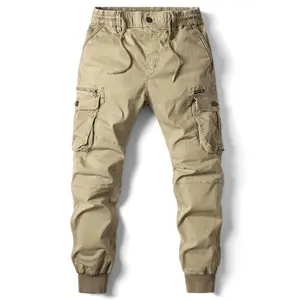 New Cotton  Cargo Pants Khaki Casual  Tactical Joggers Cargo Multi-Pocket Fashions Black Army Trousers Work Wear men