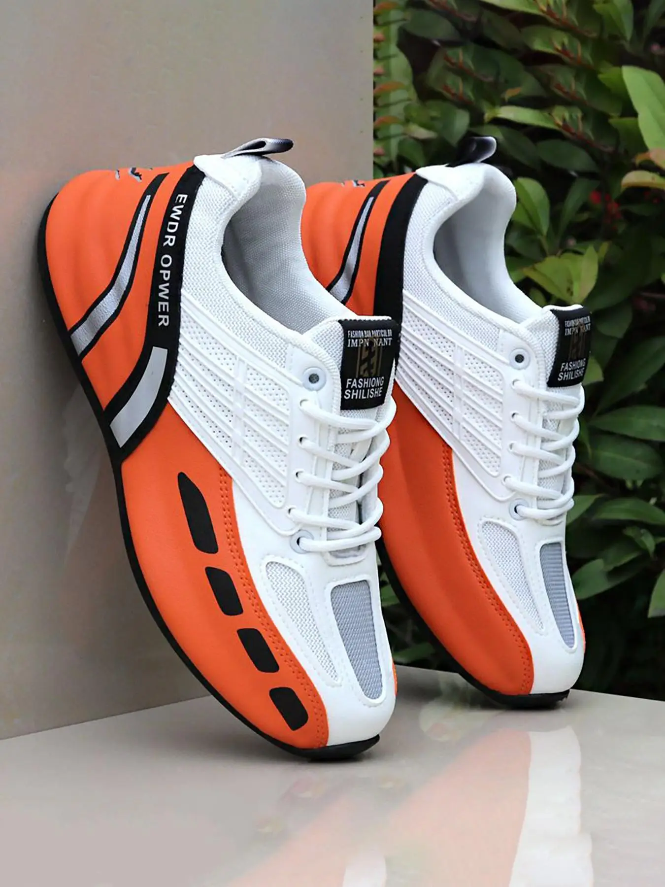 Men's Sporty Striped Pattern Low Top Sneakers, Casual Non Slip Comfortable Breathable Running Shoes, Pu Leather Sneakers for Daily Wear