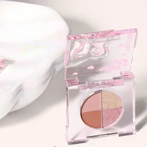 Rumilife Mini 4 Color Eyeshadow Palette – Matte and Shimmer Earth Tones, Portable Pocket Size