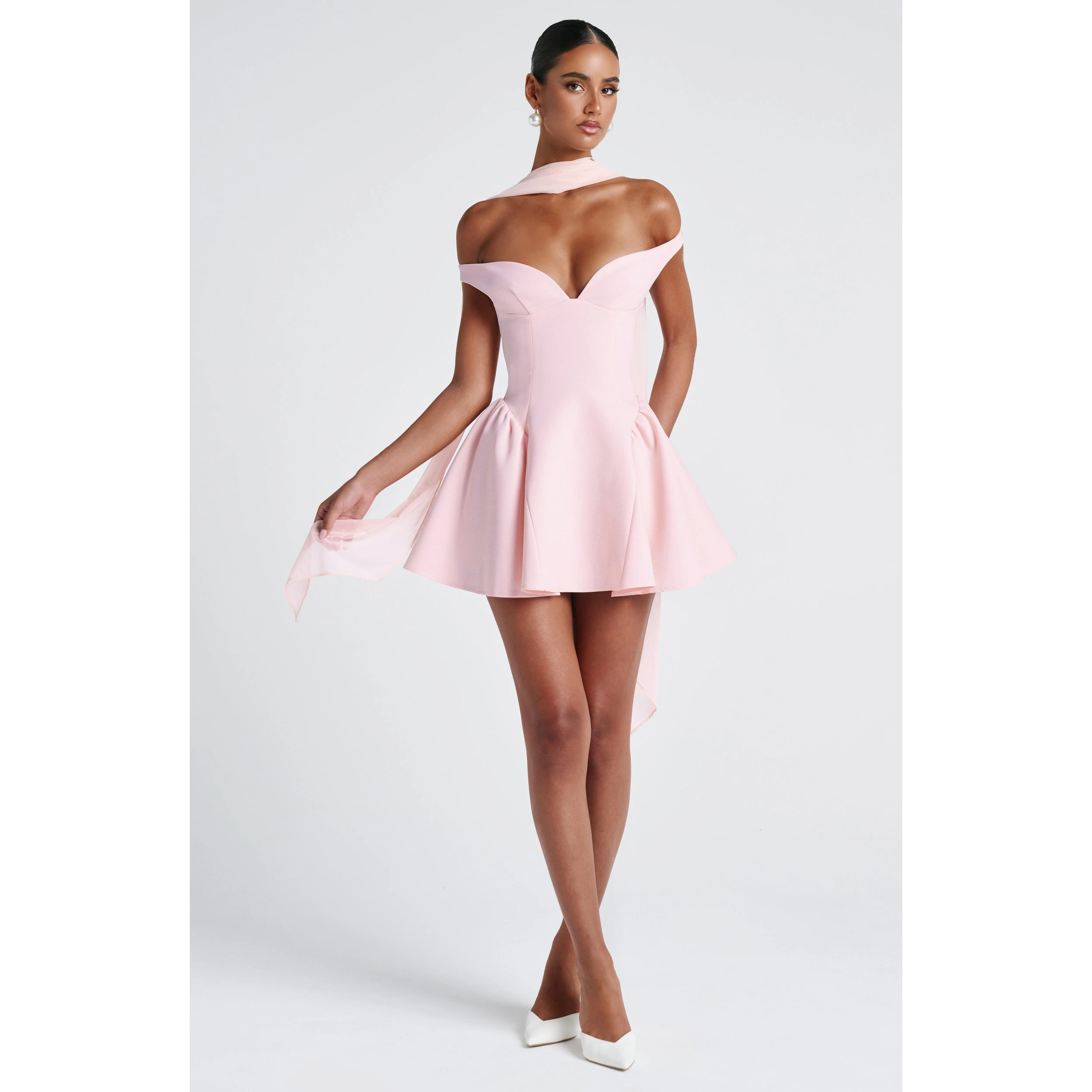 mini long sleeve formal dresses I've Got Sunshine Long Sleeve Mini Dress White