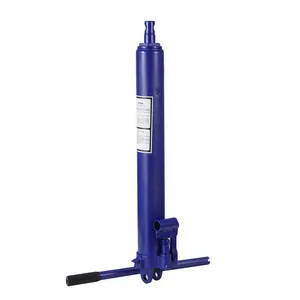 Heavy Duty Long Ram Hydraulic Bottle Jack with Handle, Engine Hoist Cylinder for Garage, Shop Crane, Mechanical & Farm Use for Cherry Picker & Machinery Lifting
