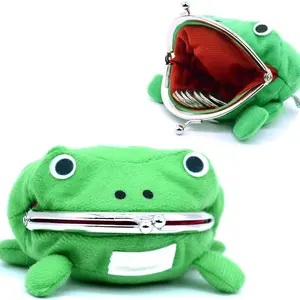 Cute Frog Coin Purse & Key Holder, Plush/PVC Material, Small Portable Design, Durable Lining, Perfect Gift for Women and Girls, Wallet Coin Purse