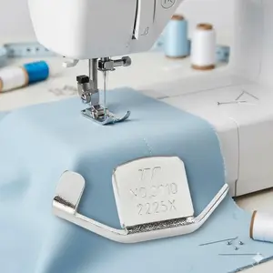 DIY Sewing Guide Ruler with Non-Slip Design: Adjustable Precision Stitch Alignment Tool, Multi-Function Presser Foot Attachment Kit, Rustproof Durable Sewing Aid for Crafting, Essential Quilting & Sewing Machine Accessory.