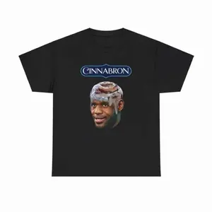 Lebron James Cinnabron Meme Shirt Funny Menswear T-Shirt Top Breathable Cropped Day Hoodie Oversize TKR