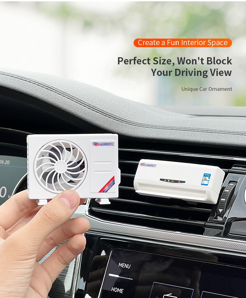 Car perfume air conditioner model, creative ornament, long-lasting fragrance, odor removal, vent outlet, solar-powered car interior aromatherapy