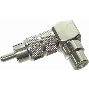 RCA (male) to RCA (female) Right Angle