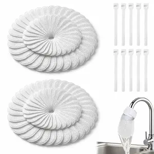 60/120 ack Faucet Filter Cotton Bag, Universal Faucet Filter Bag, All the Scale, Sand, Sediment, Easy to Remove & Replace, Faucet Sediment Filter, for Kitchen Shower Faucets, Bathroom Sink