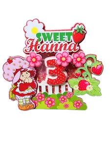 Cake topper berry, decorating for cake, add name and age send messege for personalized