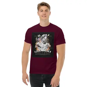 MetalRx Men's Greek Script 100% Cotton Yarn Tee - Unisex Casual T-Shirt, Structured Hem, Premium Fabric for Trendy Streetwear