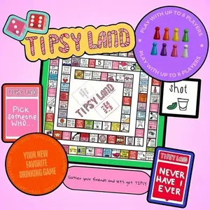 Funny and Practical Drinking Game Set | Flirty Fun Challenge Board Game for Party Game Night
