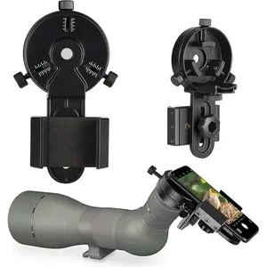 Upgrade Smartphone Scope Adapter Spotting Scope Phone Adapter - Precision Metal Telescope Phone Mount for Spotting Scopes, Binoculars, Monocular, Telescope, Microscope