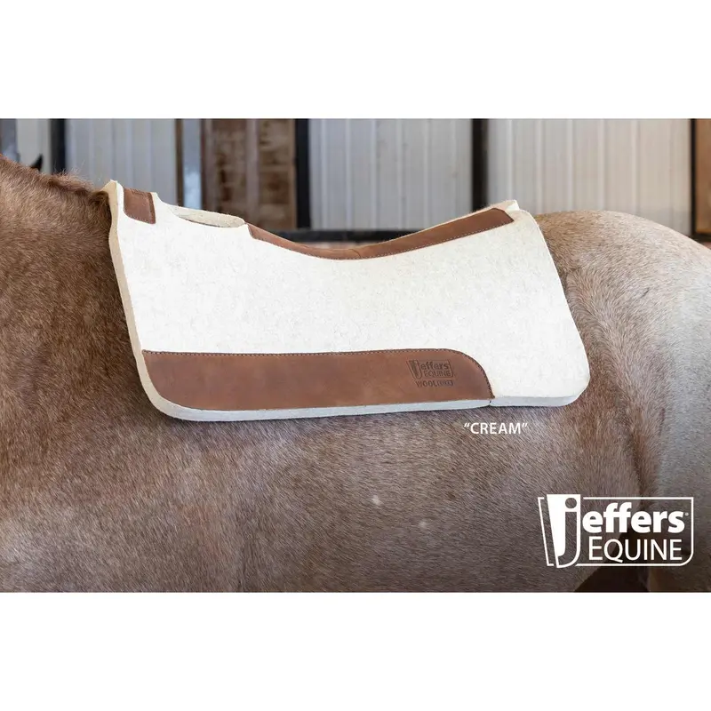 Jeffers WoolLuxe 100% Wool Equine Saddle Pad – Cushioned, Breathable, and Shock-Absorbing