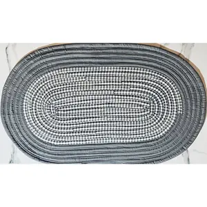 Light Gray Gingham with Gray Border 20X32 inches