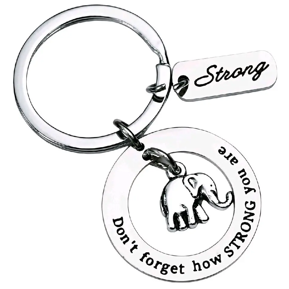 "Strong" Elephant Keychains