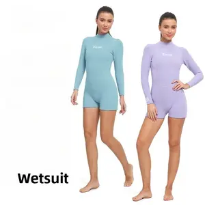 Wetsuit women's one-piece swimsuit long-sleeved trousers sun protection quick-drying and thin surfing rafting snorkeling swimsuit women
