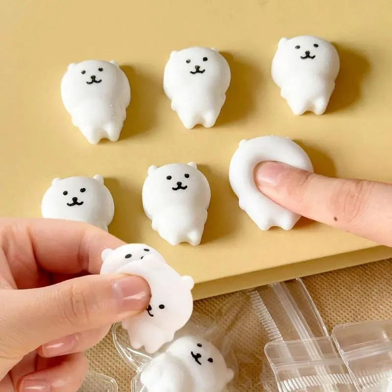 6pcs Animal Self-Deprecating Bear Squeeze Toys - Cute Expressions, Creative Stress Reduction for 3 to 30 Years Old & Busy Individuals, Classroom Prizes, Party Gifts (Home & Festive Party Supplies)