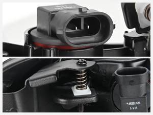 Nilight Fog Light Assembly Compatible with Honda Civic Sedan 2009 2010 2011 4 Door with Amber Lens Lamps Replacement H11 12V 55W Bulbs