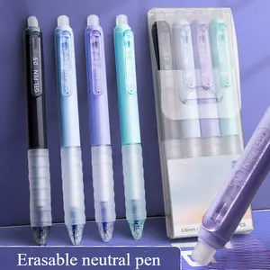 Retractable Eraser Pens - 4/20pcs, 0.5mm Black/Blue, Quick-Drying, Erasable Gel Pens for Back-to-School, Cute Stationery, Writing Pen